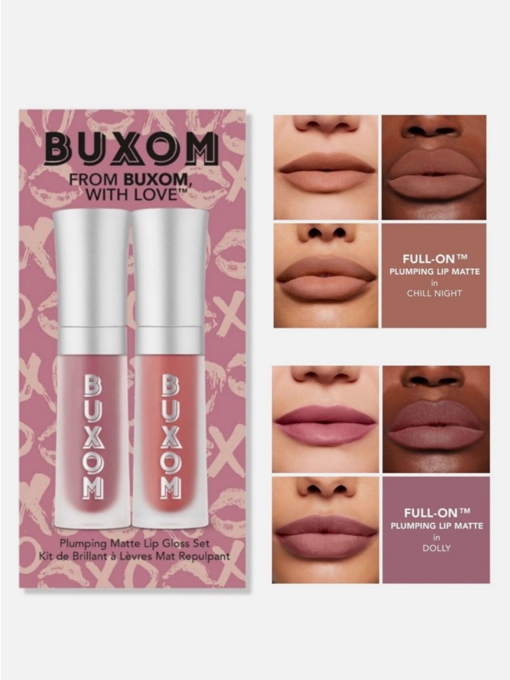 Buxom With Love Plumping Matte Lip Gloss Set - Dolly & Chill Night